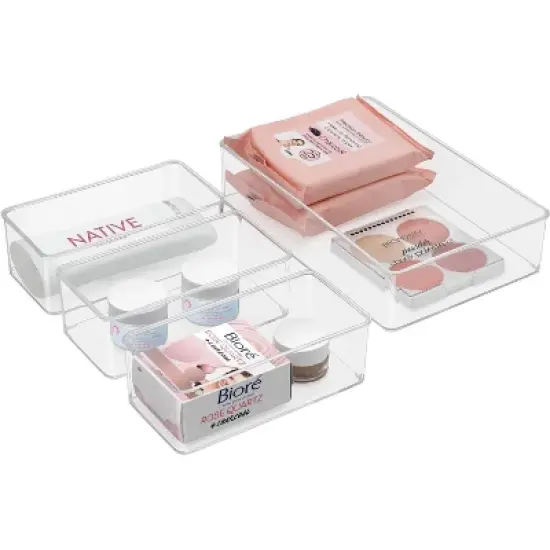Sorbus Clear Drawer Organizers, Multi-Purpose Bins for Makeup, Vanity Organization, and more image {8}