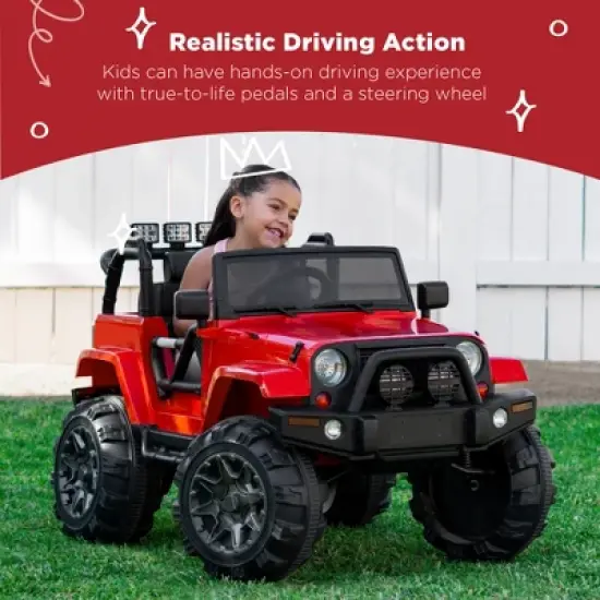 Best Choice Products 12V Kids Ride On Truck Car w/ Remote Control, Spring Suspension, Bluetooth, LED Lights image {1}