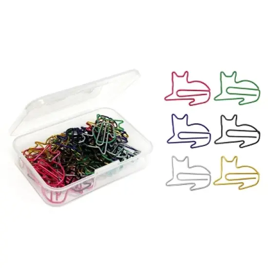 Wrapables Paper Clips Bookmarks for Office Home School (Set of 50), Cats image {6}