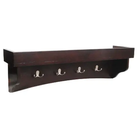 Shaker Cottage Coat Hooks with Tray - Alaterre Furniture image {7}