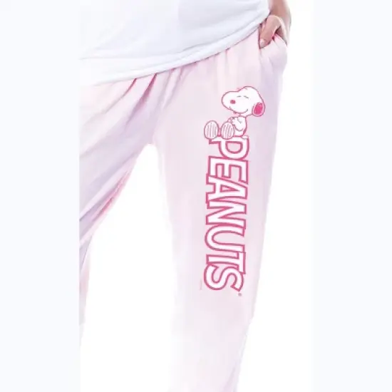 Peanuts Womens' Snoopy Dream Comic Flower Relaxing Sleep Pajama Set Multicolored image {2}