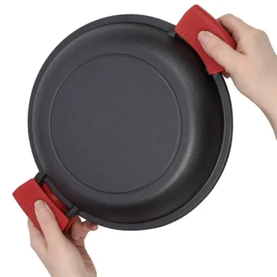 SEVOBAL Grill Cookware 2 in 1 Outdoor Oven with Skillet Lid for Versatile Cooking and Campfire Use Area, Black, 12.5"*10.2"*6.2" image {2}