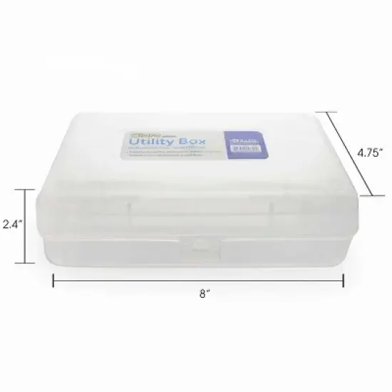 BAZIC Products&reg; Clear Multipurpose Utility Box, Pack of 6 image {2}