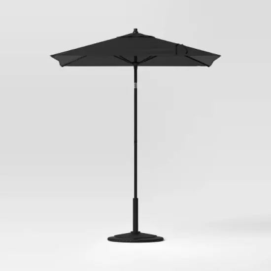 6' Square Outdoor Patio Market Umbrella with Black Pole - Threshold&trade; image {6}
