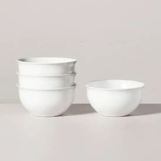 10oz Flared Brim Stoneware Mini Bowl Vintage Cream - Hearth & Hand&trade; with Magnolia image {3}