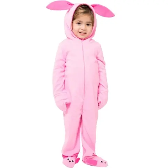 A Christmas Story Toddlers' One Piece Bunny Pajama Costume Union Suit Outfit image {3}