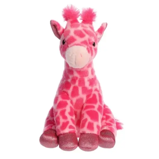 Aurora Medium Giraffe Destination Nation Adventurous Stuffed Animal Pink 12" image {1}