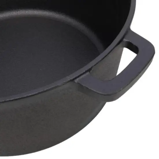 SEVOBAL Grill Cookware 3 in 1 Outdoor Oven with Skillet Lid for Versatile Campfire Cooking Use Area, Black, 12.5"*10.2"*6.2" image {2}