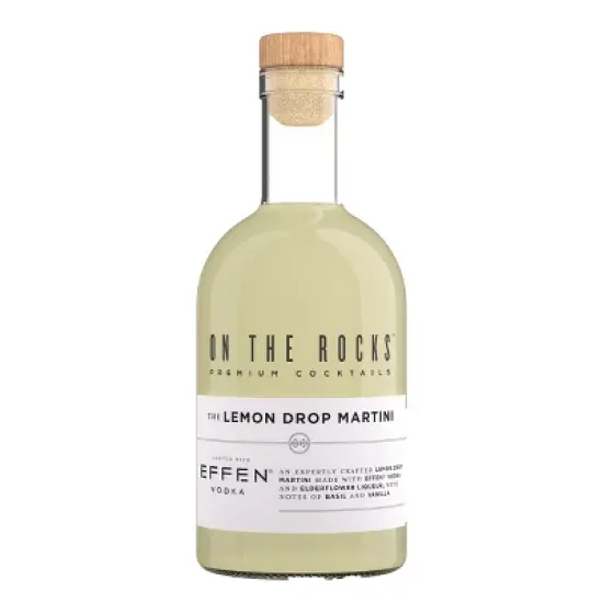 On The Rocks Lemon Drop Martini Cocktail - 375ml Bottle image {9}