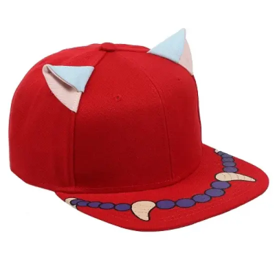 Inuyasha Anime Cartoon Necklace Red & Blue Snapback Hat image {2}