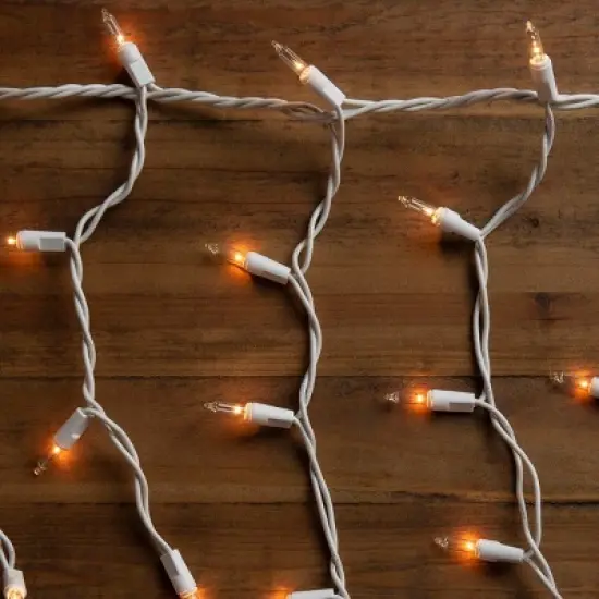 GE String-A-Long 300 Icicle-Style Lights Clear Lights 13.2-feet Length image {2}