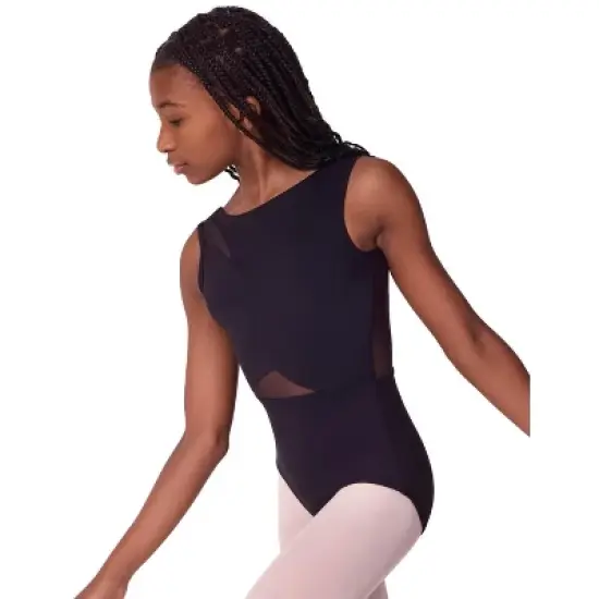 Capezio Girl's Soft Elegance Asymmetrical Boat Neck Leotard - Tween image {1}