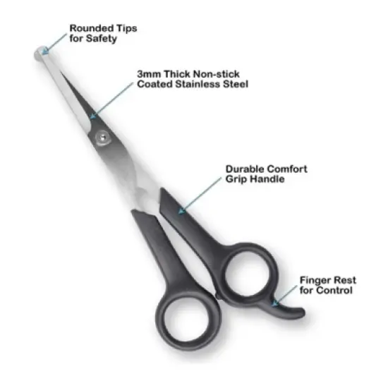 Bellura Pet - Grooming Scissors for Pets - Black image {3}