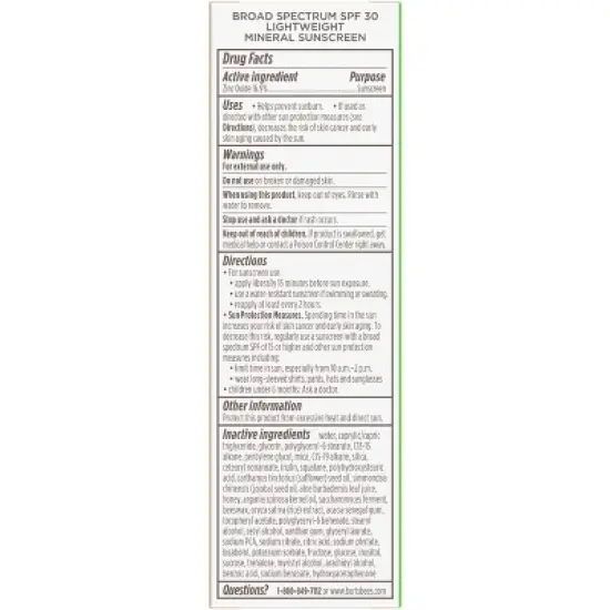 Burt's Bees Sensitive Calming Day Face Moisturizer - SPF 30 - 1.8oz image {5}