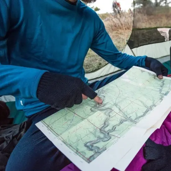 Minus33 Merino Wool Lightweight - Fingerless Gloves Black L image {9}