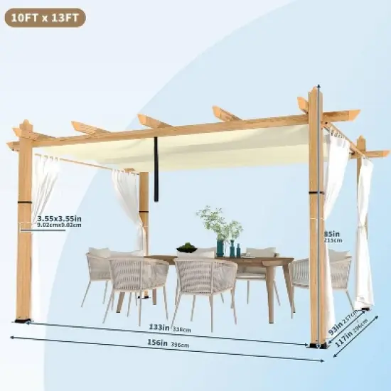 GustoWave 10x13 FT Outdoor Pergola Gazebo for Patio, Backyard, Garden image {1}