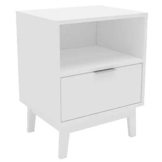 Polifurniture 4pc Full Victoria Bedroom Set White: Modern Style, Includes Frame & 2 Nightstands image {9}