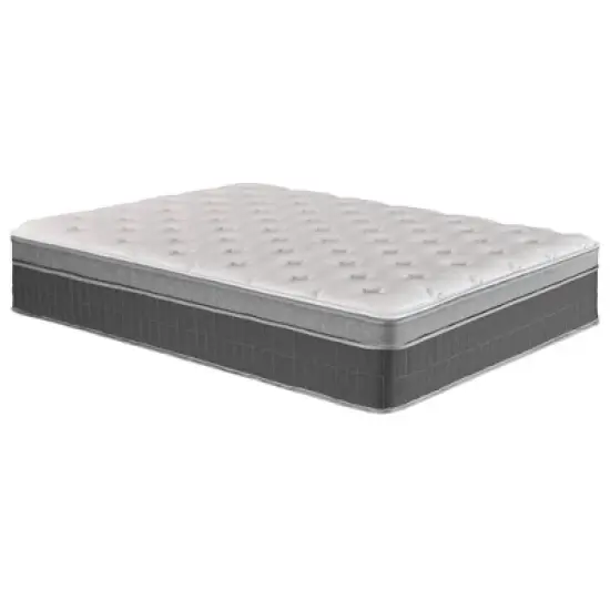 Resenkos Full Size Boxed Memory Foam Hybrid Mattress With 14-Inch Height, Pocketed Springs For Enhanced Sleep Quality, Light Gray And Gray image {8}