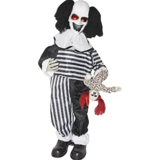 Sunstar Creepy Clown with Stand Halloween Decoration -  - White image {1}