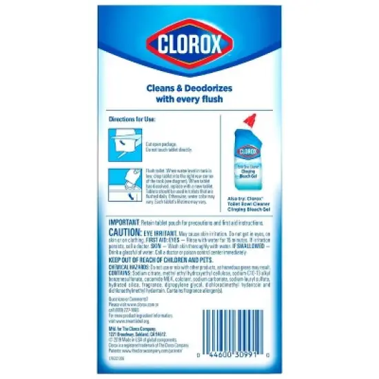 Clorox Rain Clean Scent Ultra Clean Toilet Tablets - 2.47oz/4ct image {2}