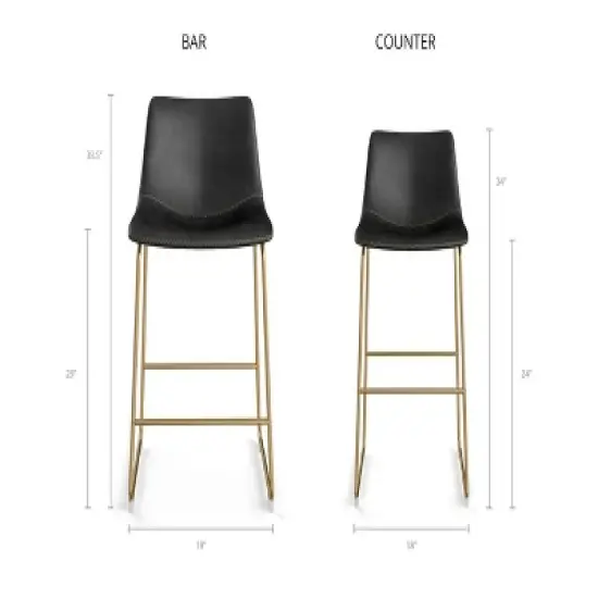 Inmod Kiersten Counter Stool (Set of 2) image {1}