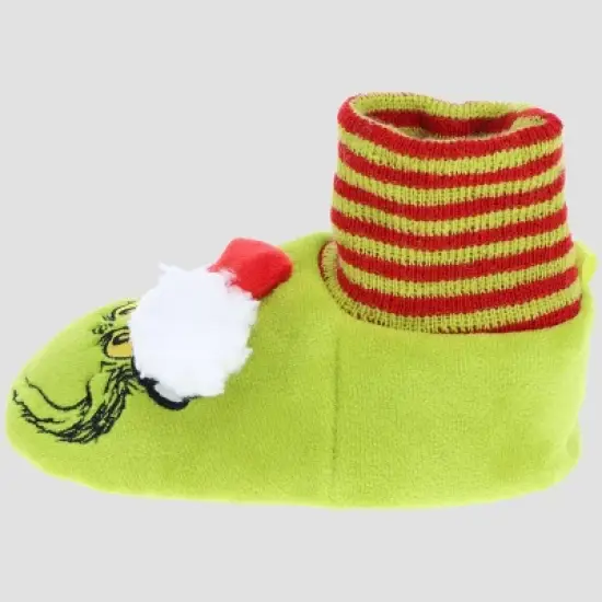 The Grinch Toddler Holiday Bootie Slippers - Green image {2}