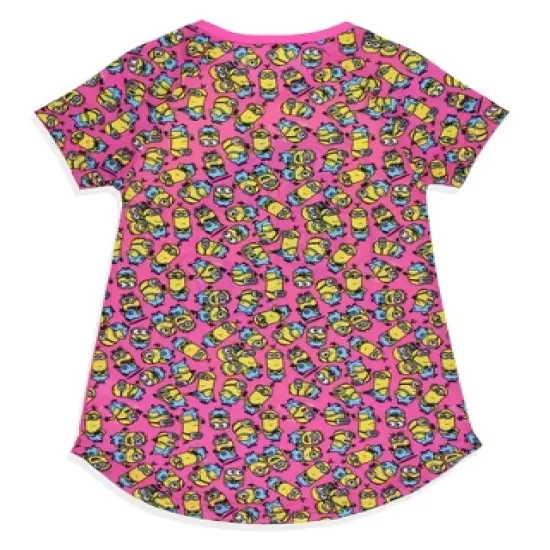Girls' Despicable Me Minions Take Your Friends With You Nightgown Pajama Multicolored image {3}