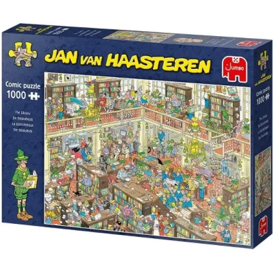 The Library Comic Jigsaw Puzzle, 1000 Pieces, by Jumbo Toys image {1}