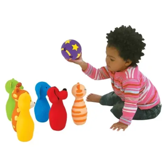 Melissa & Doug K's Kids Bowling Friends Play Set and Game With 6 Pins and Convenient Carrying Case image {3}