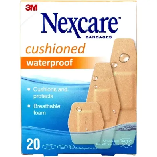 Nexcare Waterproof Cushion Foam Bandages Assorted, 20 Count image {4}