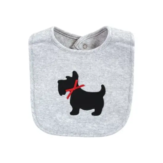 Hudson Baby Infant Girl Cotton Bibs, Scottie Dogs image {2}