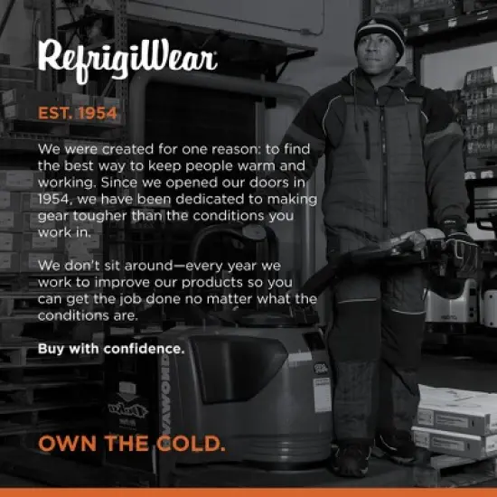 RefrigiWear Men's Frostline Insulated Bib Overalls with Performance-Flex image {5}