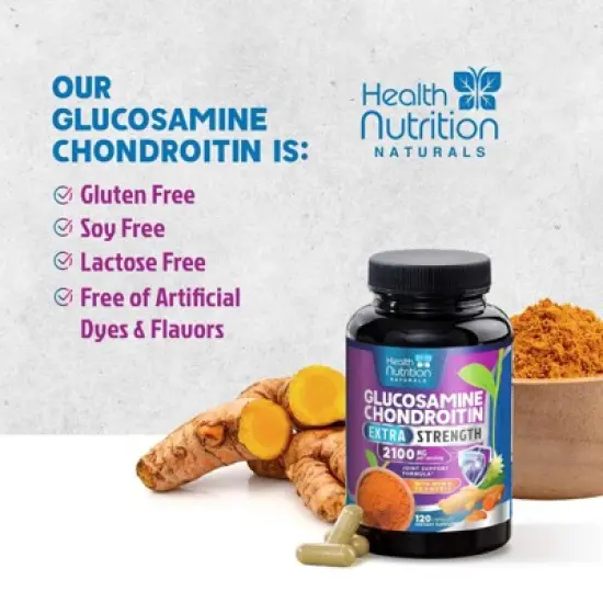 Glucosamine Chondroitin MSM Triple Strength Turmeric Joint Support 2100mg - 60 Capsules;120 Capsules;180 Capsules;240 Capsules image {6}