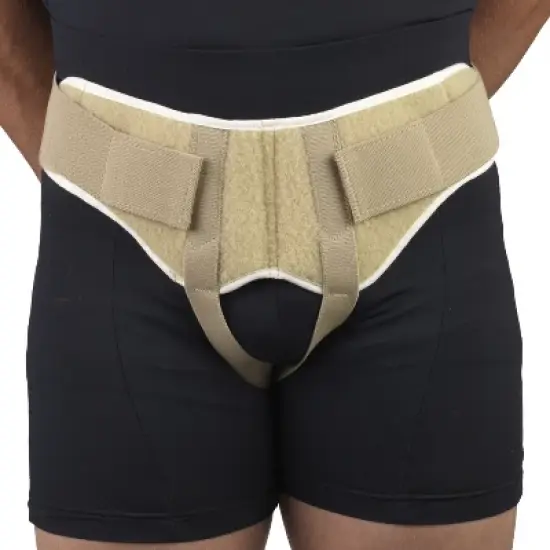 OTC Hernia Support, Single or Double Herniation, Inguinal Scrotal Treatment, Beige image {5}