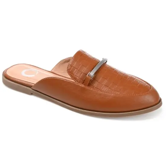 Journee Collection Womens Rubee Slip On Round Toe Mules Flats image {11}
