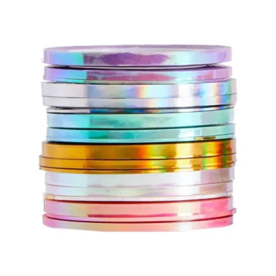 Okuna Outpost 54 Rolls Holographic Metallic Nail Art Striping Tape with 12 Dispensers (3 Sizes) image {3}