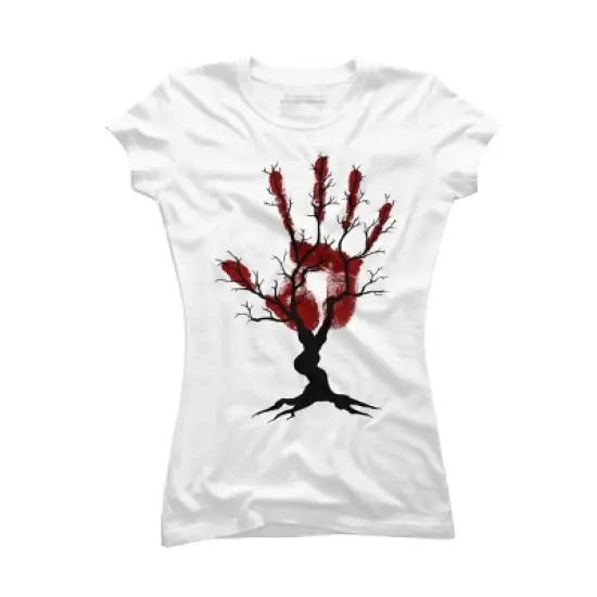 Junior's Design By Humans Halloween Tree By aisenArt T-Shirt image {3}
