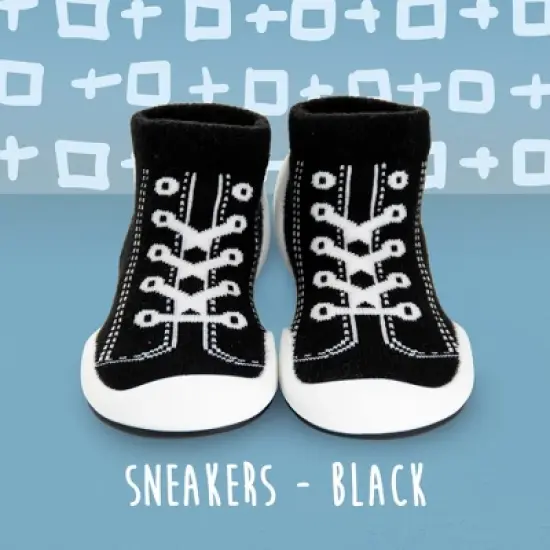 Komuello Toddler First Walk Sock Shoes - Sneakers Black image {9}