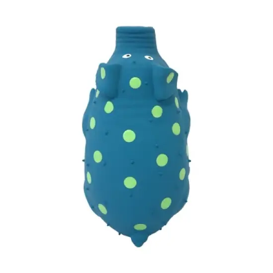 Multipet Latex Polka Dot Pig Dog Toy - Blue - 9" image {3}