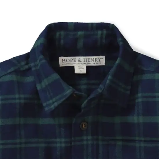 Hope & Henry Boys' Brushed Cotton Button Down Shirt, Infant image {1}