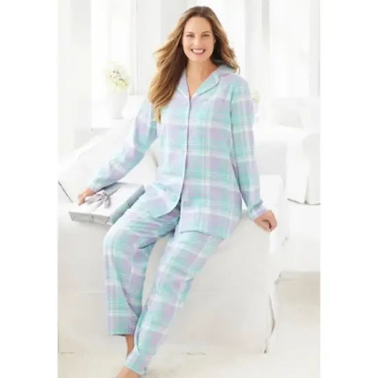 Dreams & Co. Classic Flannel Pajama Set image {6}