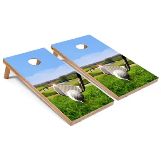Skip's Garage Golf Course Cornhole Board Set, Includes 2 Boards, 8 Bags image {6}