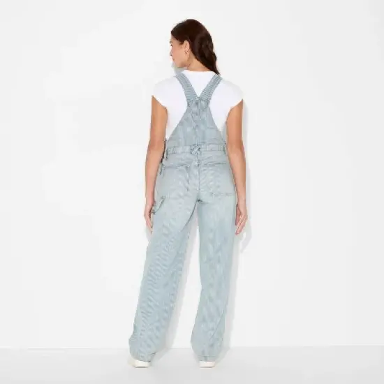 Women's Mid-Rise Denim Baggy Overalls - Wild Fable&trade; image {2}