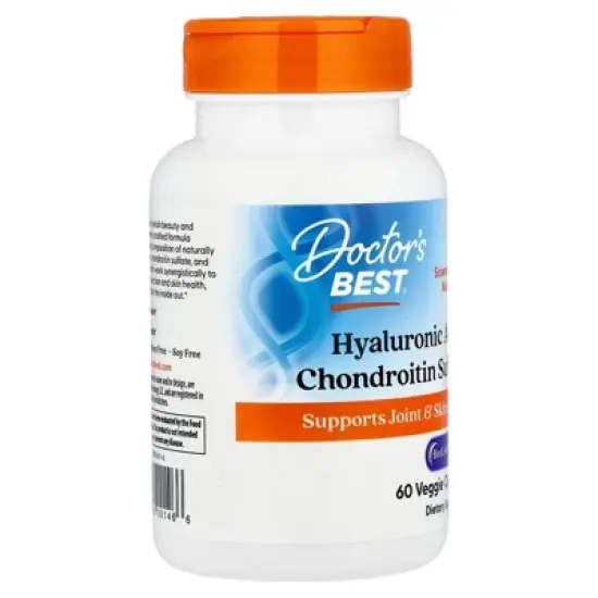 Doctor's Best Hyaluronic Acid + Chondroitin Sulfate with BioCell Collagen&reg;, 60 Veggie Capsules image {3}