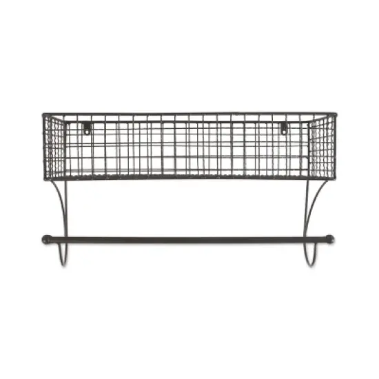Design Imports Large Grey Farmhouse Towel Rack image {1}
