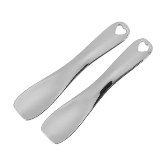 Unique Bargains Flat Mini Makeup Cosmetic Spoon 2 Pcs image {8}