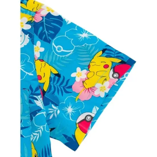 Pokemon Matching Family Hawaiian Button Down Dress Shirt Toddler image {6}