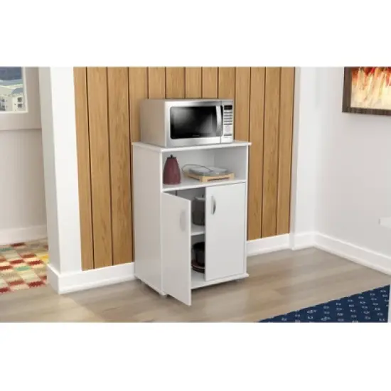 4 Shelves Kitchen Storage Cabinet White - Inval image {1}