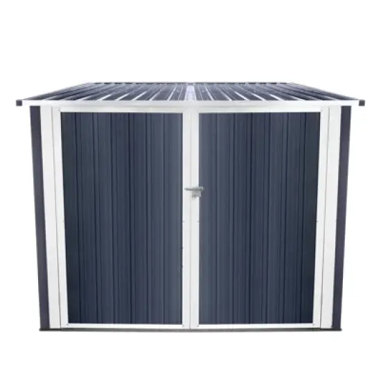 Bicycle Outdoor Steel Storage Shed ,Stores 4 Bikes,Grey image {3}