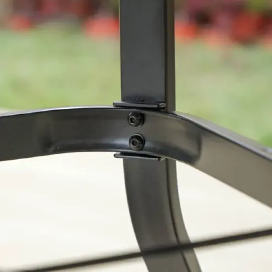 5pc Patio Set with Steel Table & Wicker Rattan Dining Chairs with Cushions - Captiva Designs image {6}